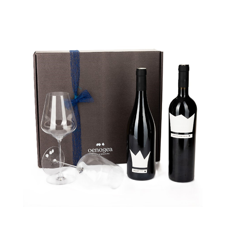 king box verres « Queen & King » & 2 verres « psyché » 56 cl